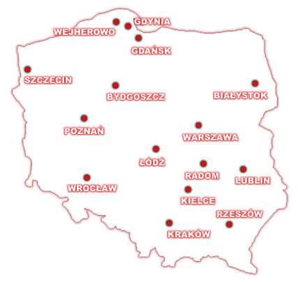 Wybierz miasto na mapie